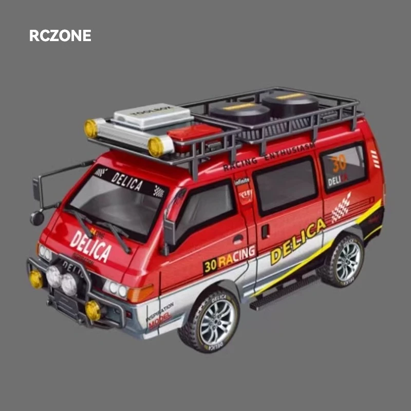 Samochód symulacyjny RC 4WD 1:24 Mitsubishi Delica model ciężarówki RTR profesjonalny zmodyfikowany model zabawki dla chłopców i dziewcząt