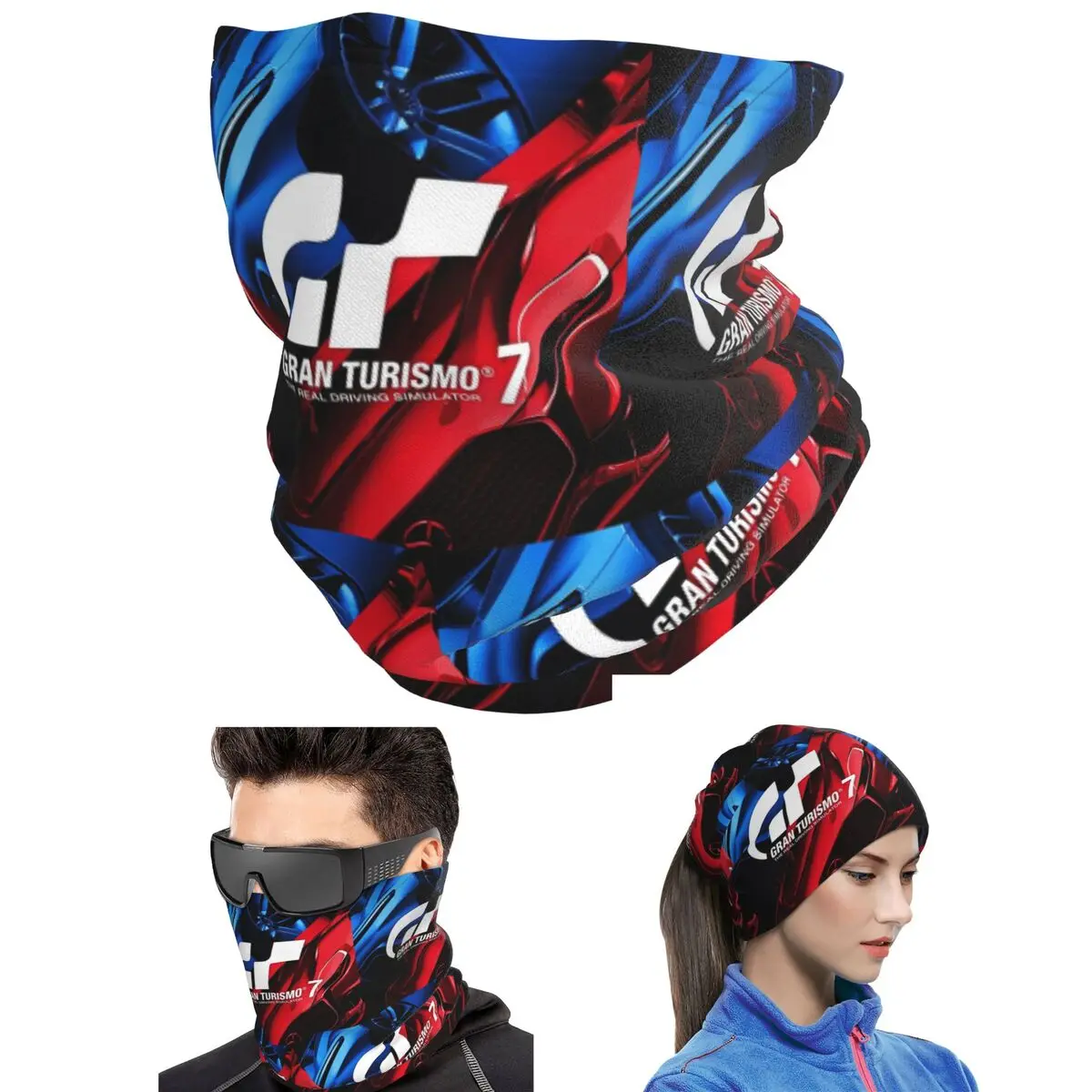 Gran Turismo Bandana Neck Cover Printed Mask Scarf Outdoor Sports Face Mask For Men Women Adult All Season