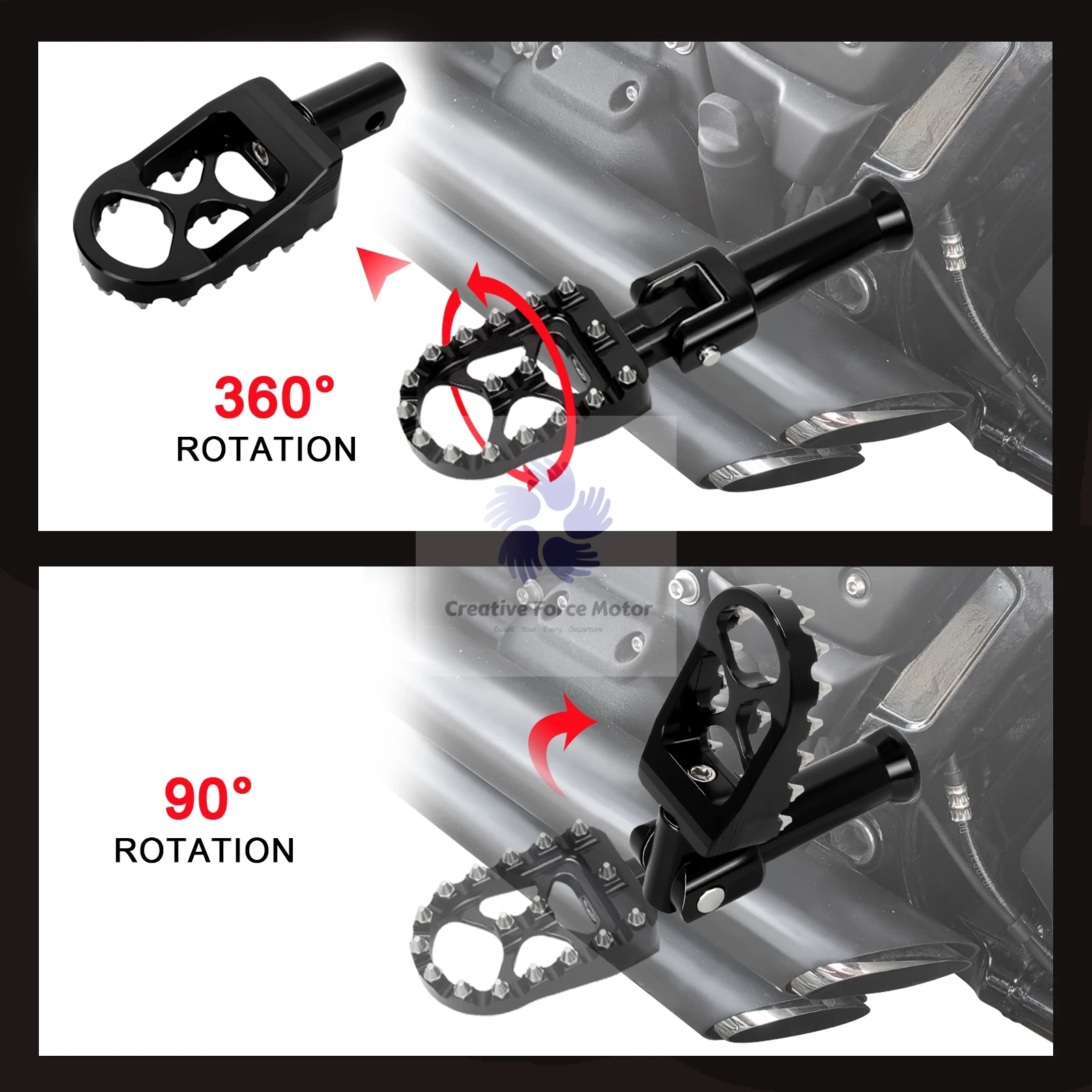 2018-2026 دواسة مسند القدمين للركاب/طقم تثبيت أوتاد القدم الخلفية للدراجة النارية لدراجة Harley Softail Low Rider S T Street Bob 114 Fat Boy #6