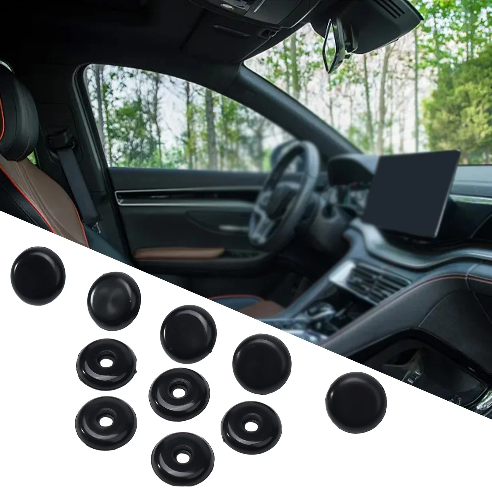 5 Pairs Car Safety Seatbelt Stopper Buckle Auto Seat Belt Spacing Limit Stop Plastic Anti-slip Button Retainer Rivet Stud Clips