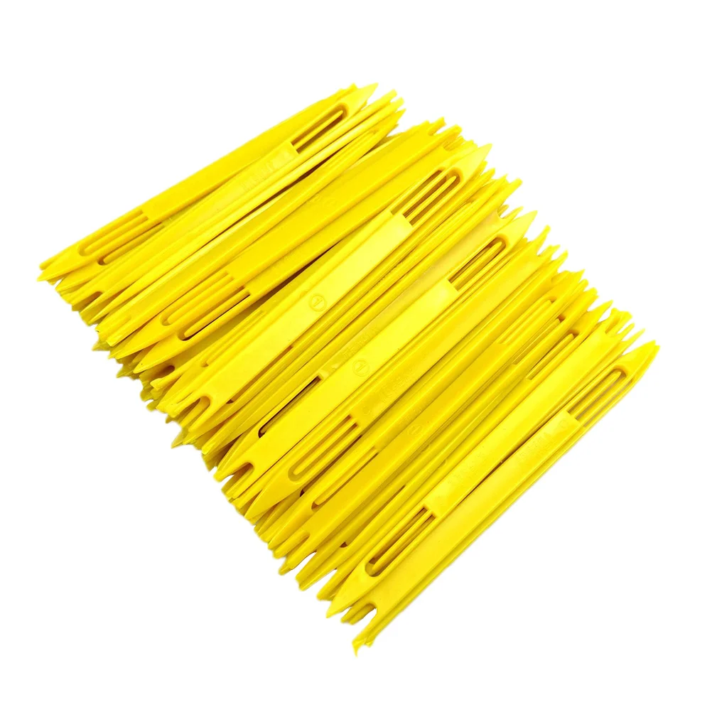 40 Pcs Fishing Net Fishnet Repair Tool Plastic Shuttle Cast Kit Sewing Needle Needling Yellow Shuttles Netting