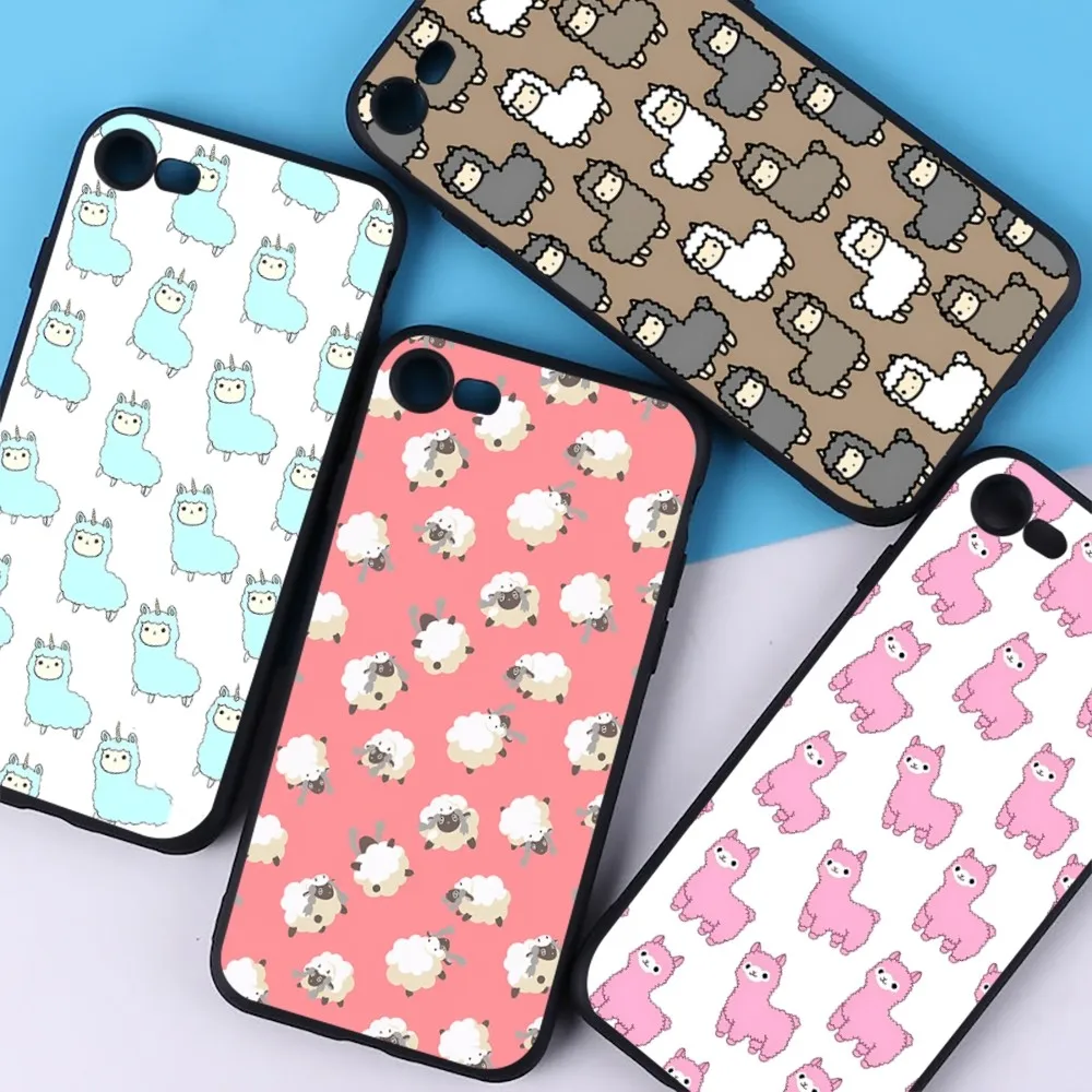 

Kawaii Cute Llama Alpaca Animals Phone Case For IPhone 16 15 8 7 6 6S Plus X SE XR XS 14 11 12 13 Mini Pro Max Mobile Case