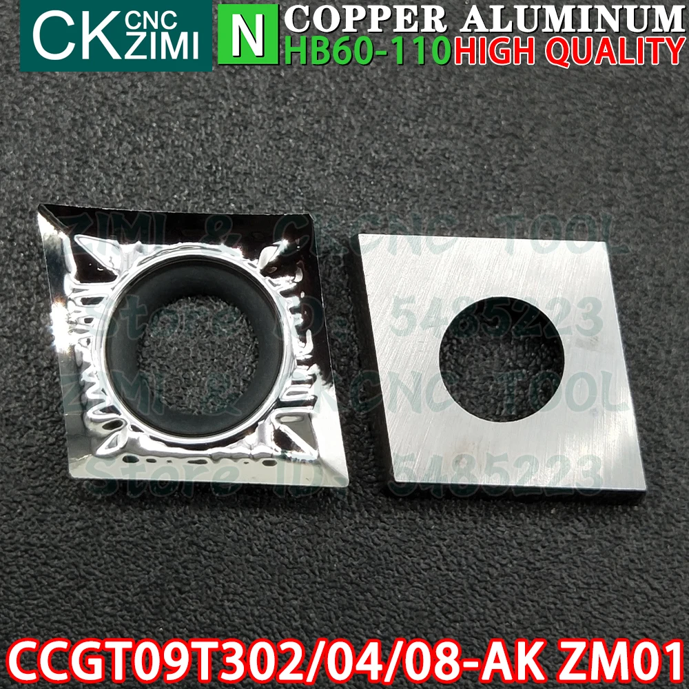 CCGT09T302-AK ZM01 CCGT09T304-AK ZM01 CCGT09T308-AK ZM01 carburo inserti in alluminio tornitura inserti utensili CCGT09T3 CCGT 09T3 CNC meccanico metallo tornio utensili da taglio