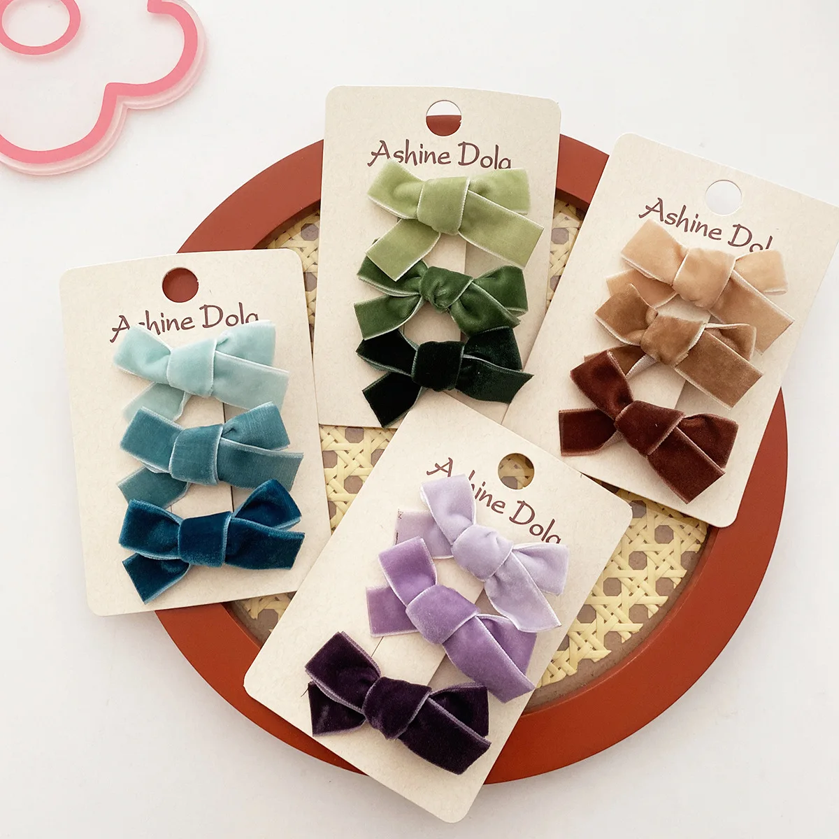 3 Pcs Kids Velvet Bow Hair Clip Girls Bow Tie Hairpins Korean High Quality Bowknot Barrettes Fashion Hair Accessories