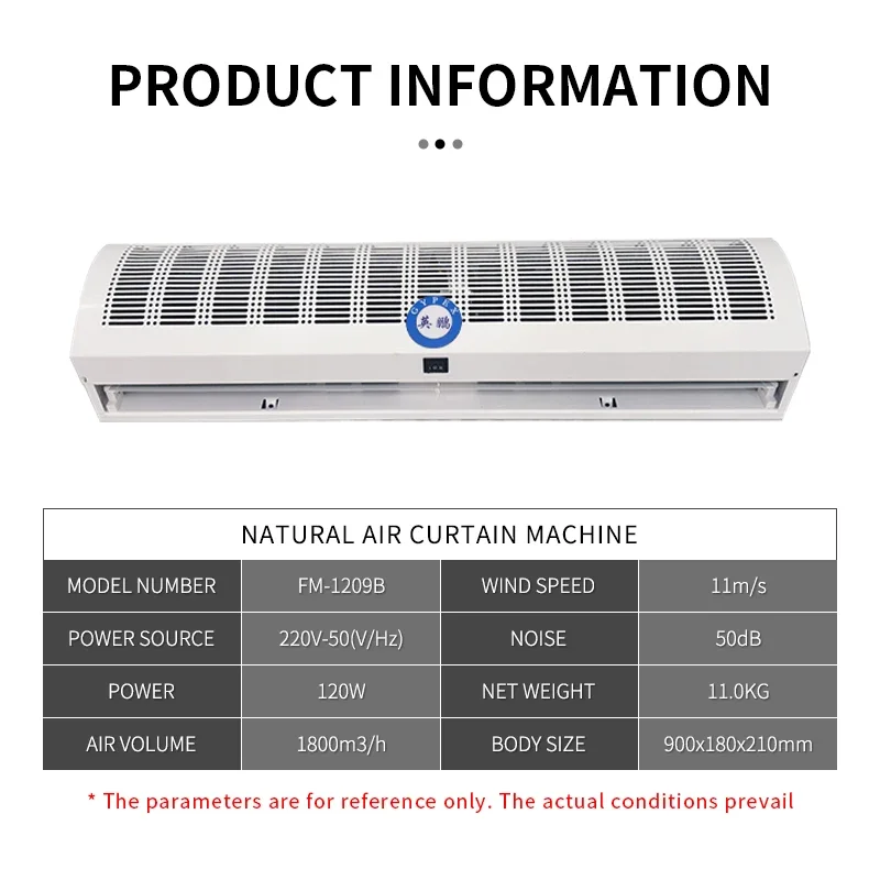 0.9m Natural Air Curtain Machine