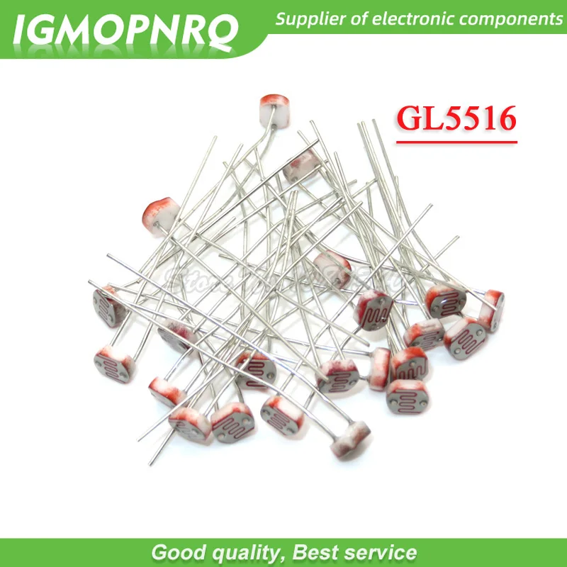 20pcs 5516 light dependent resistor photoresistor resistor GL5516 5mm photosensitive resistance 35510 IGMOPNRQ