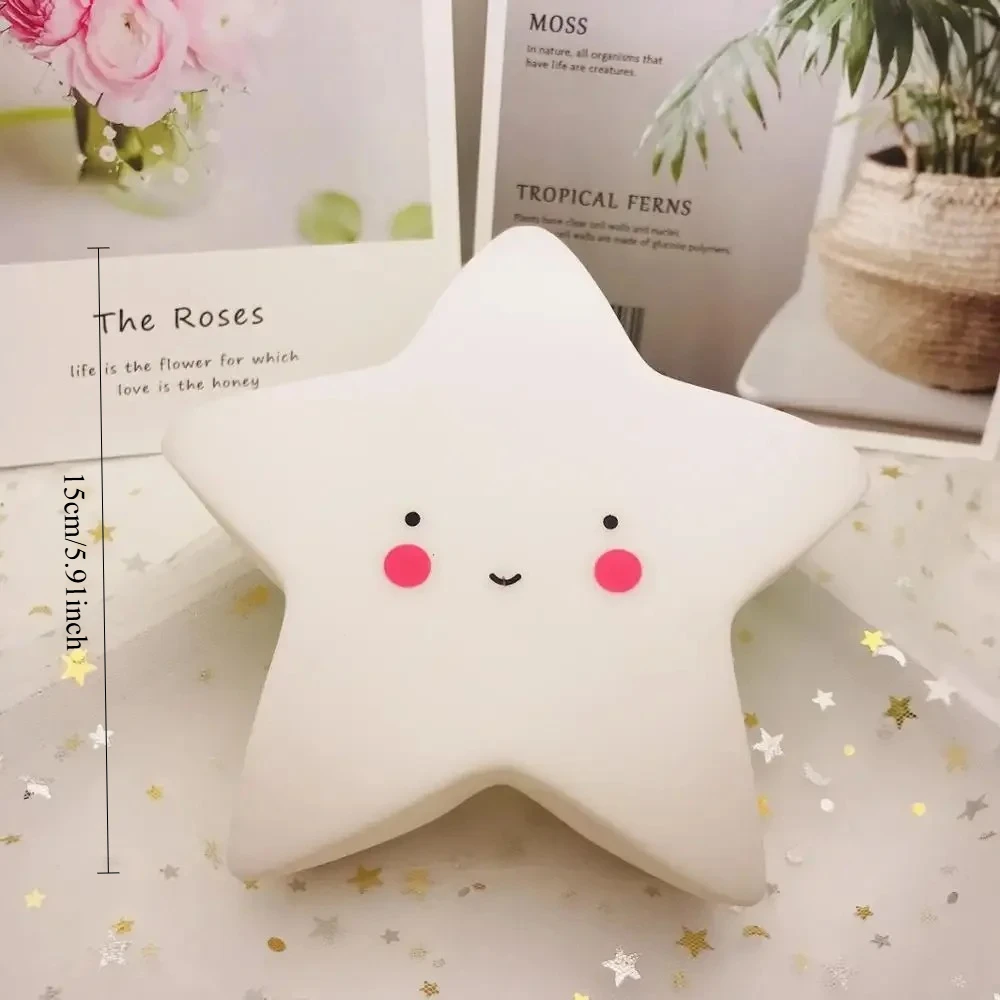 Mini LED Night Light Cartoon Fantasy Star Moon Interior Lighting Bedside Light Baby Room Decoration Children Gift Toy Night Lamp image 6