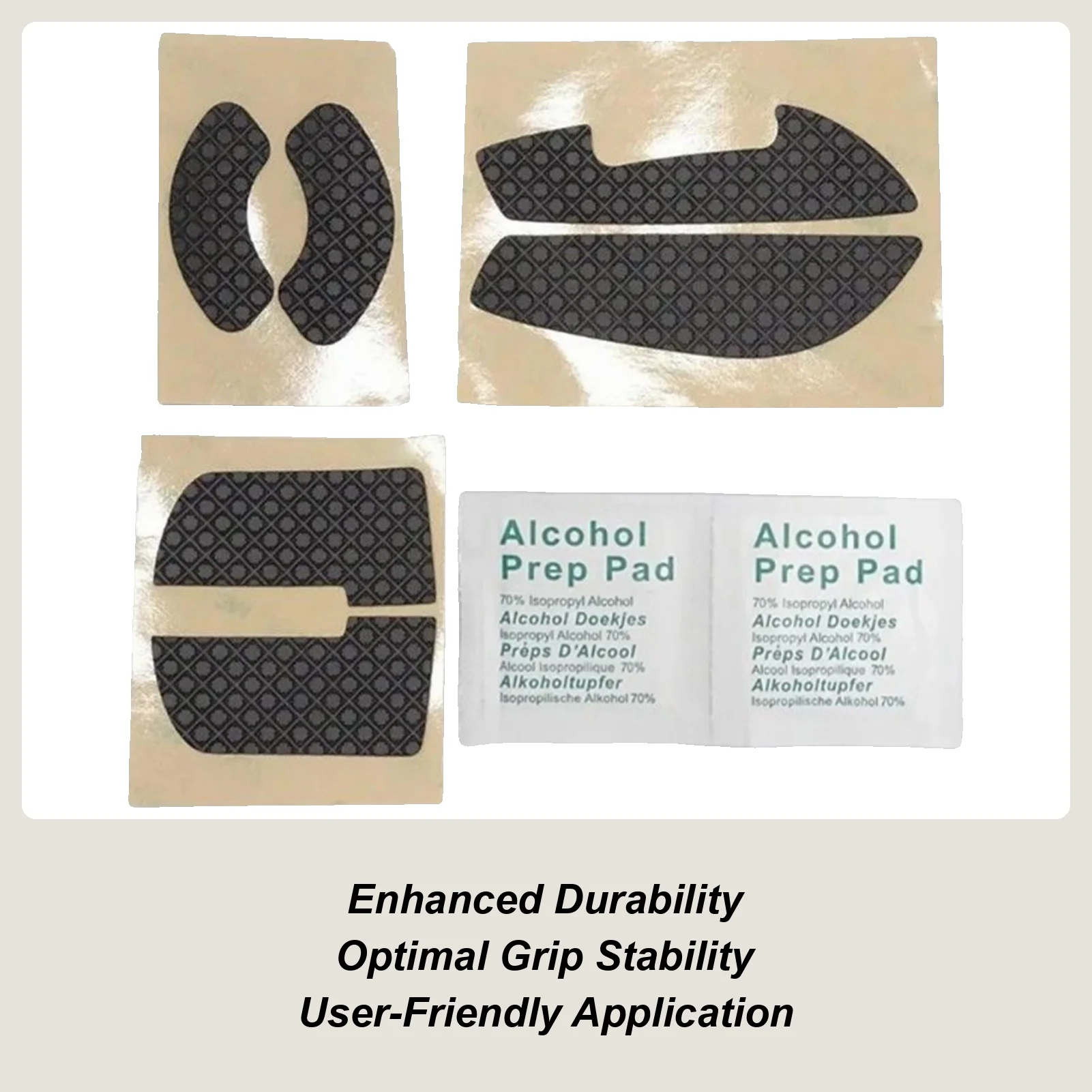 Mouse Grip Tape Skate Handmade Sticker Anti Slip Game Mouses Grip Stickers With Cleaning Kit for Dragonfly Mouse Anti-slip Pad