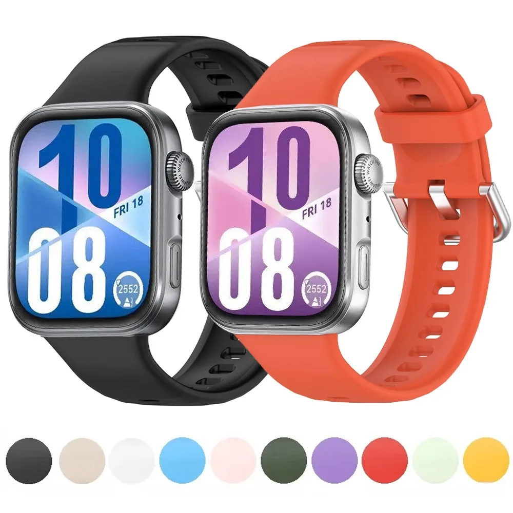 Sport-Silikonarmband für Huawei Watch Fit 3/4/4 Pro, weiches, bequemes, atmungsaktives Armband, Huawei Watch Fit 4/4 Pro Zubehör