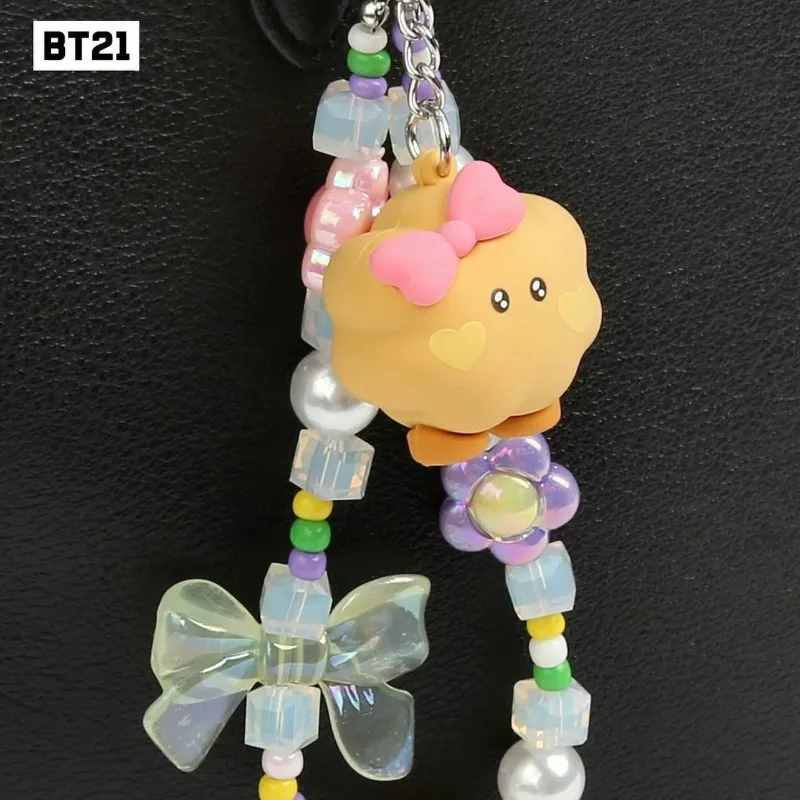 BTS Bow Doll Keychain Bag Mobile Phone Pendant Car Keychain Exquisite Accessories Cartoon Periphery view 5