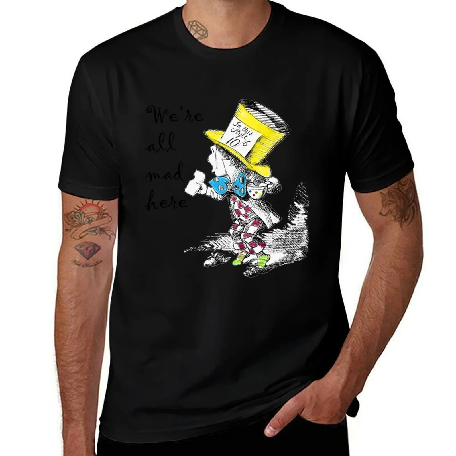 Mad Hatter Tea Party T-Shirt Stain Resistant Casual Tee