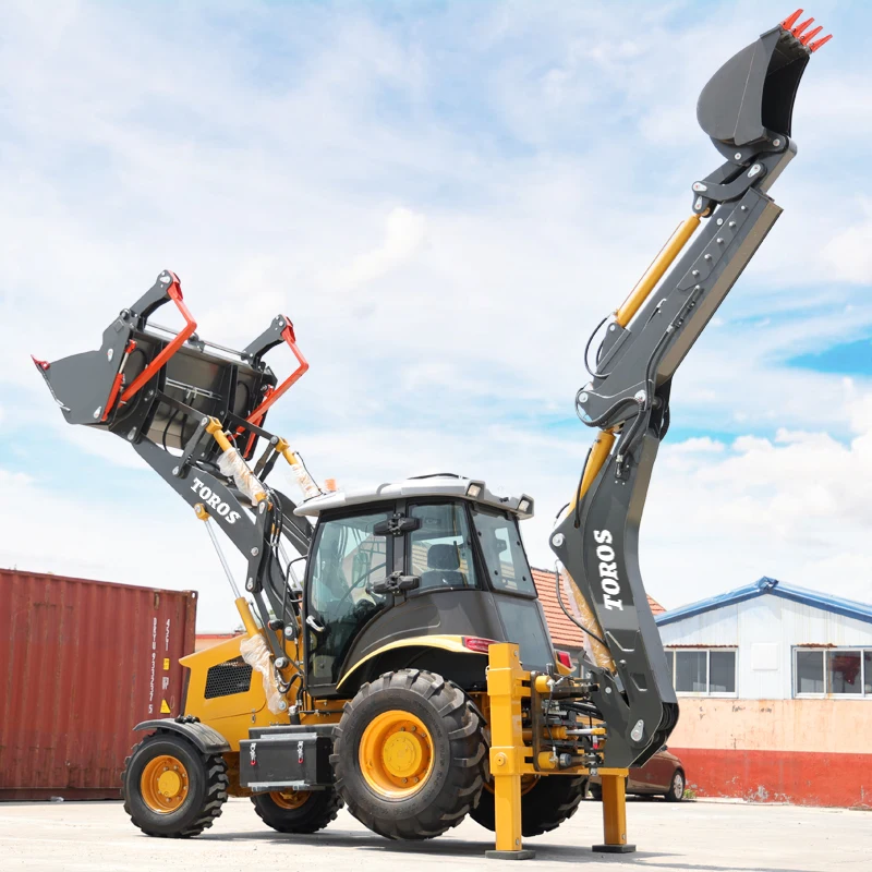 Free Shipping China 4x4 Wheel Drive Backhoe Excavator Loader 4x4 Backhoe Tractor Loader Backhoe Loader Prices