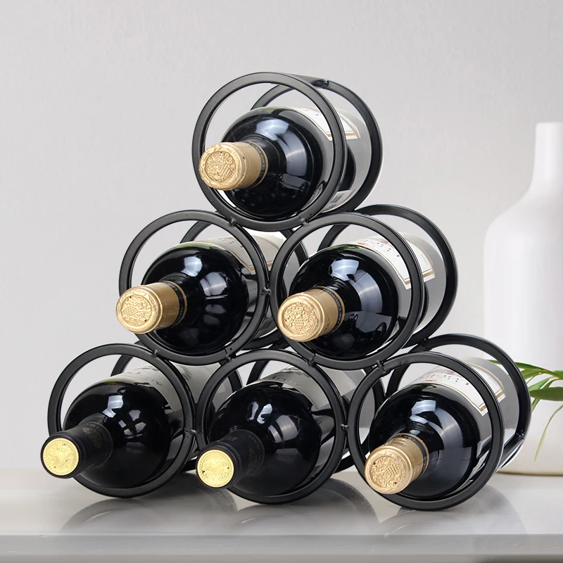 Fashion Style Multi Red Wine Bottle Iron Art Rack Ornaments Home Decoration Wine Sets Racks Creative Cabinet Decoration CS40