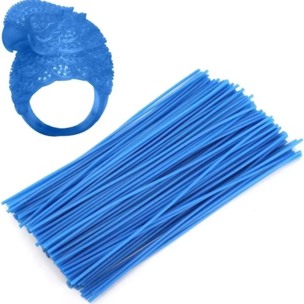 Blue Round Casting Wax Wire Jewelry Making Tool for Ring Modeling Lost Wax Carving Dental Mould Smooth Surface Supplies