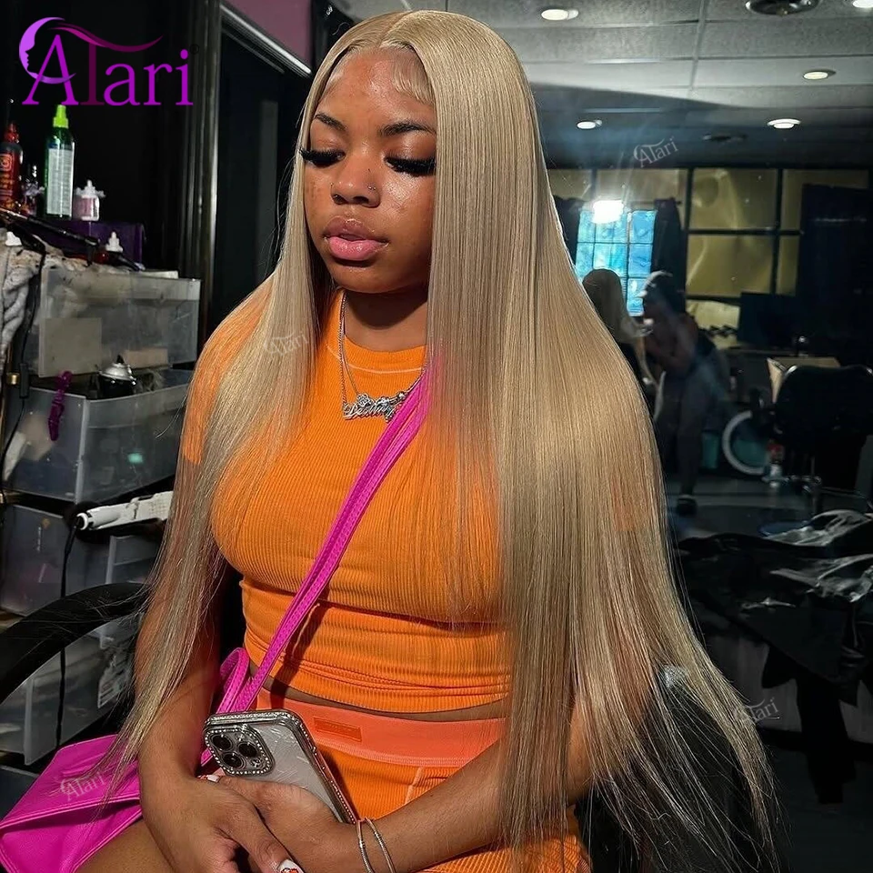 

White 27 Blonde 13x4 13x6 Lace Frontal Human Hair Wigs Transparent Lace Front Straight Brazilian Hair Wig Pre Plucked for Women
