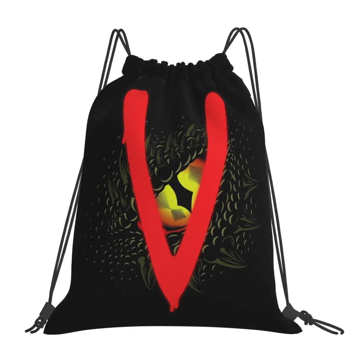 

V - Visitors Backpacks Multi-function Portable Drawstring Bags Storage Bag Book Bags For Man Woman School