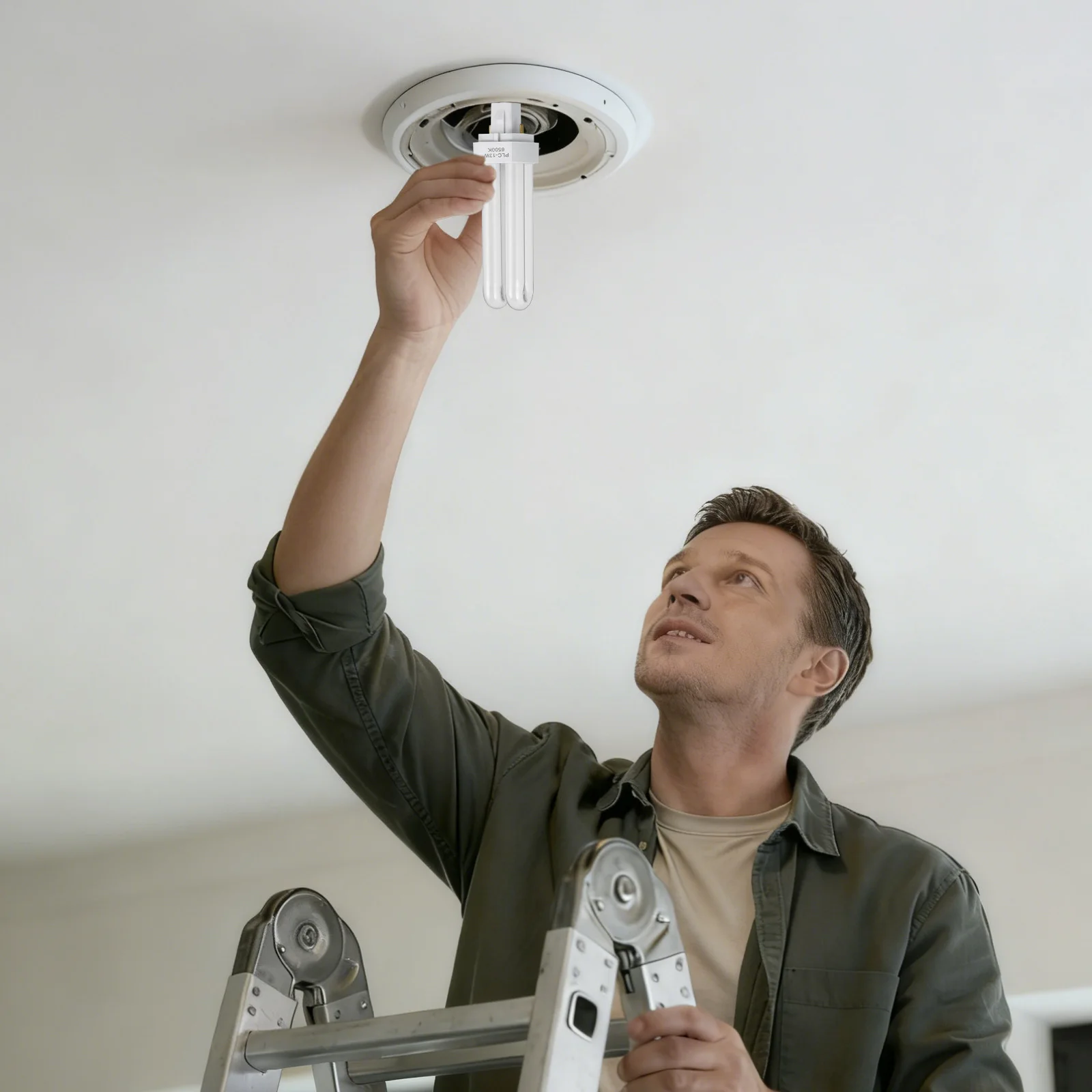 المدمجة مصباح الفلورسنت لمبات 4 قطعة 13 واط 2U المكونات في توفير الطاقة ضوء لمبة للإضاءة المنزلية أنبوب مزدوج 2 دبوس تركيبات الحمام #1