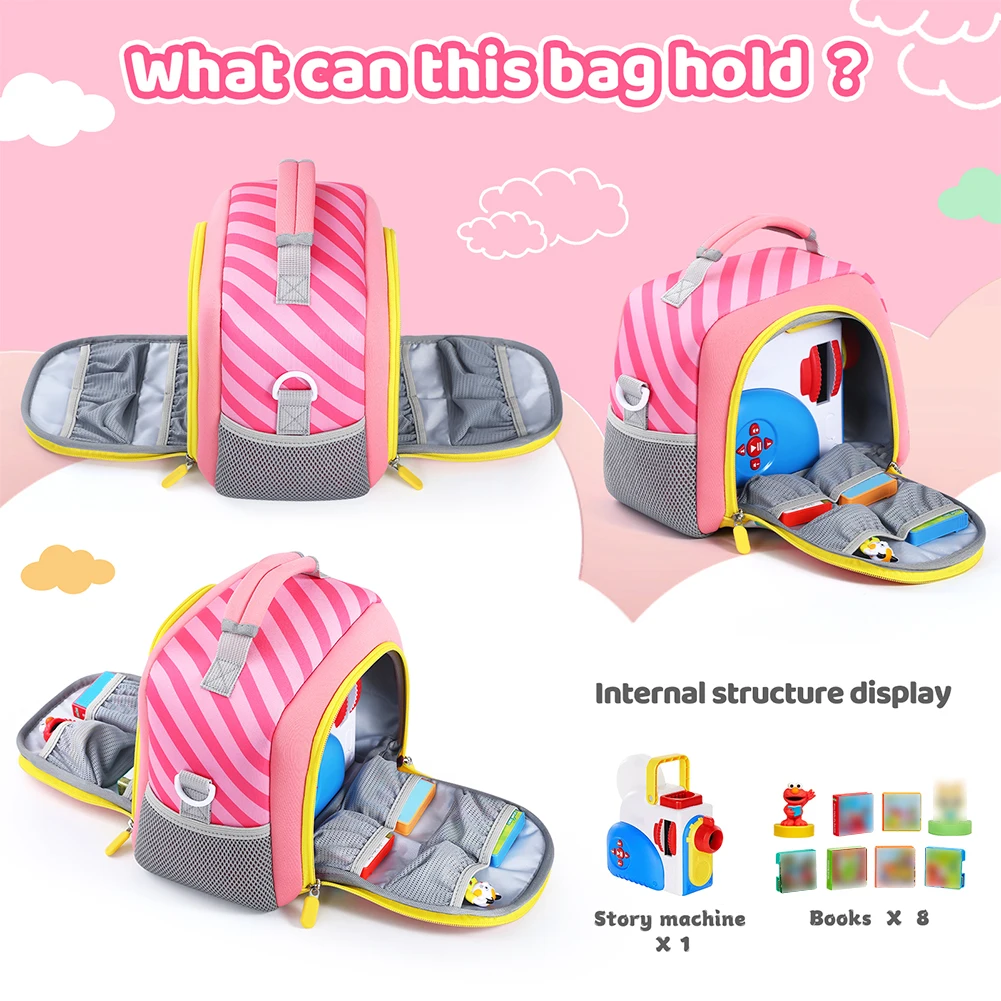 Carrying Case Bag for Yoto Player (3rd Gen.) Audio Player Carrying Box Double Zipper Storage Bag for Toniebox Audio Player Set