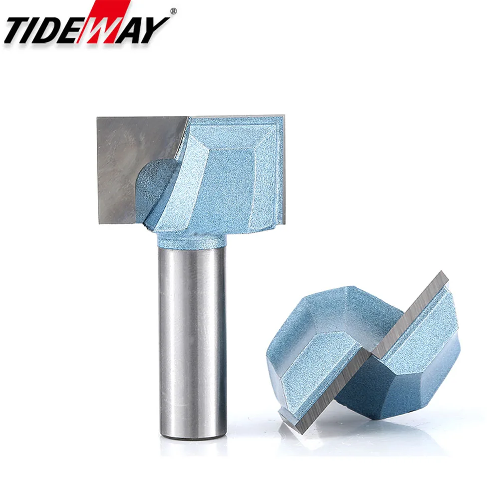 Tideway Cleaning Bottom CNC Router Bits Trimming Wood Engraving Milling Cutter Slotting Industrial Grade Woodworking Tool Bit