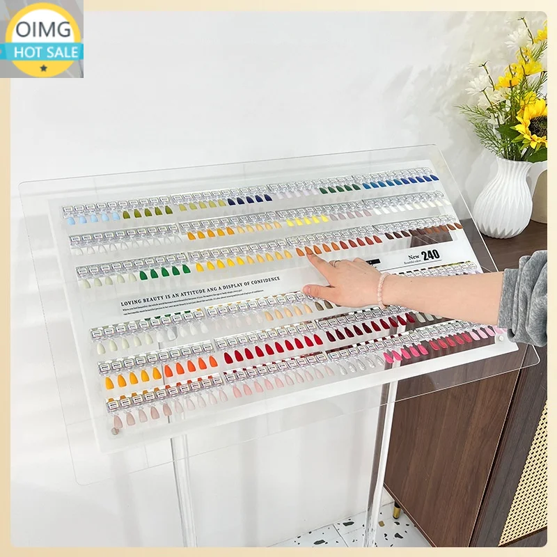Salon Display Board Factory Nail Supplies Magnetic Nail Swatch Varnish Display Sample Stand for Nail Polish and Gel