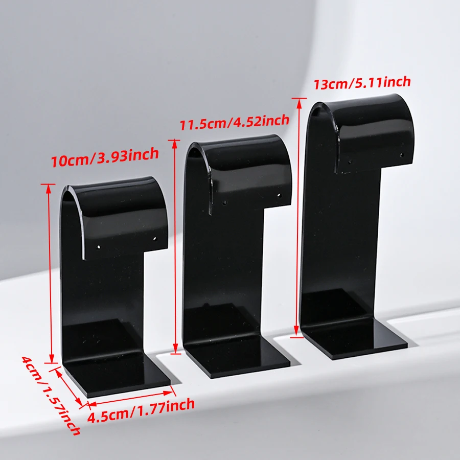 New Fashion 3pcs Of Set Of Black/White/Transparent Acrylic Earrings Jewelry Display Stand Props Display Shelf Shot