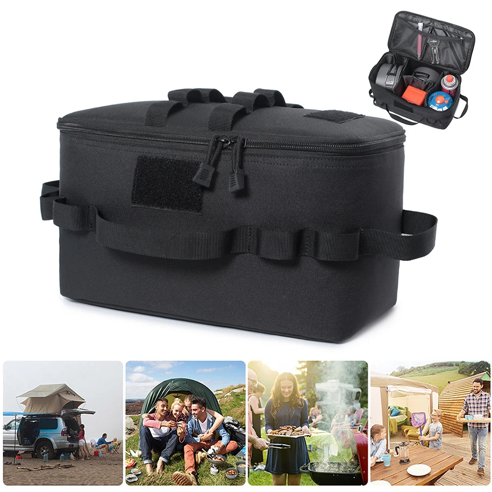 600d taktische Tasche Aufbewahrung tasche große Kapazität Camping Picknick taschen Gasherd Kanister Topf Tragetaschen für Outdoor-Wanderungen