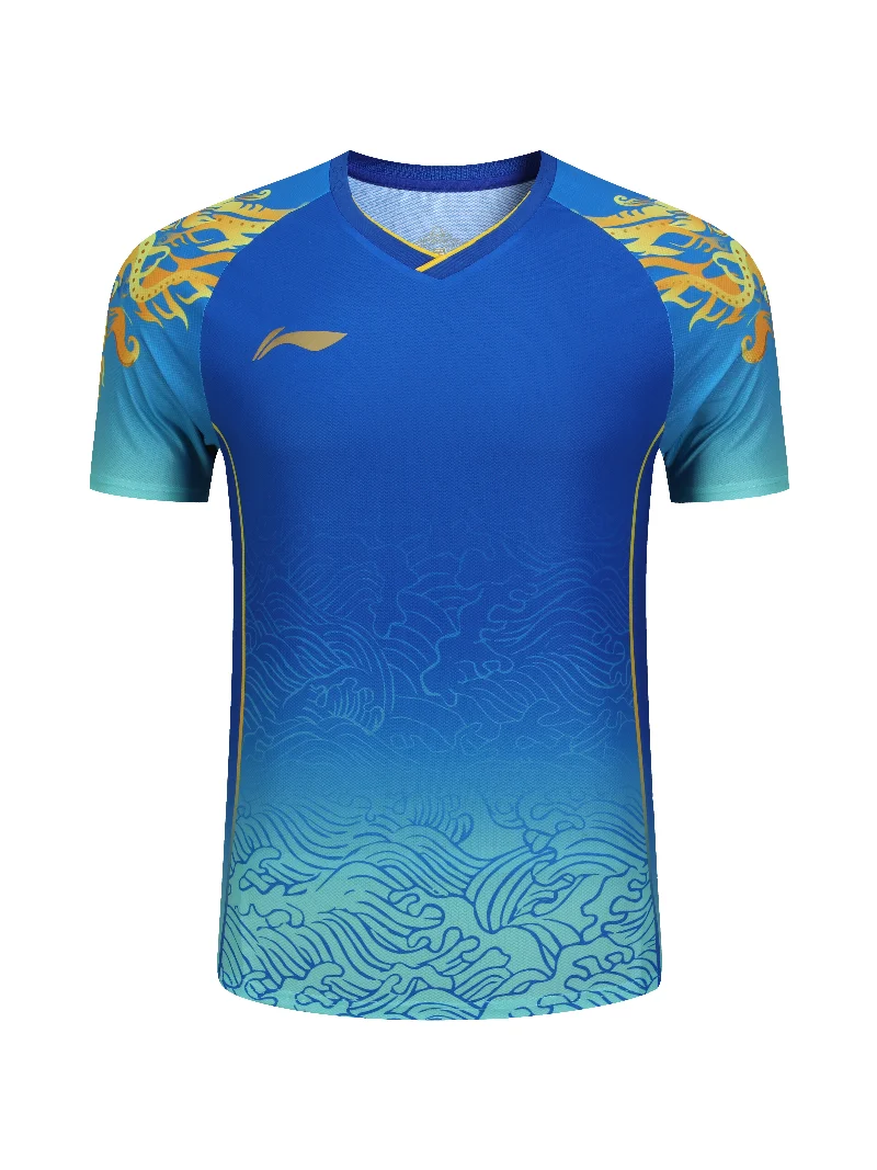 New Table Tennis Sportswear Badminton Tennis Short-sleeved Top Competition Suit Breathable Quick-drying Sweat-absorbent T-shirt
