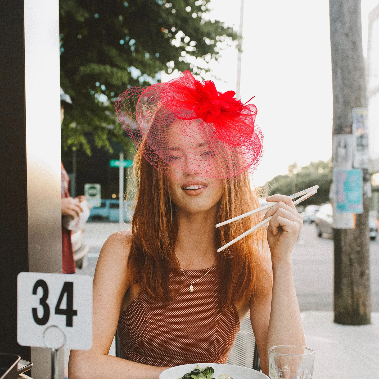 صافي تول هيرباند مع العروس حفل زفاف غطاء الرأس الفاسناتور الحجاب قبعة خوذة المرأة حفلة تنكرية كرنفال