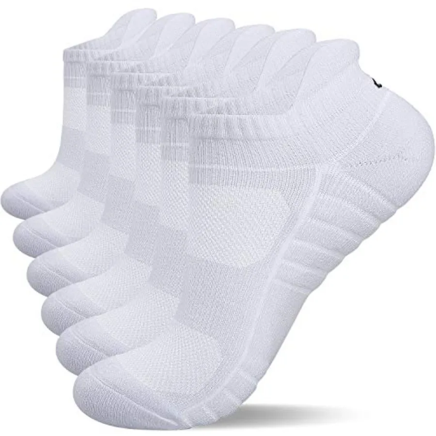 

Lapulas Athletic Running Ankle Socks Low Cut Cushioned Anti-Blister Tab Sports Socks Men Women 6Pairs
