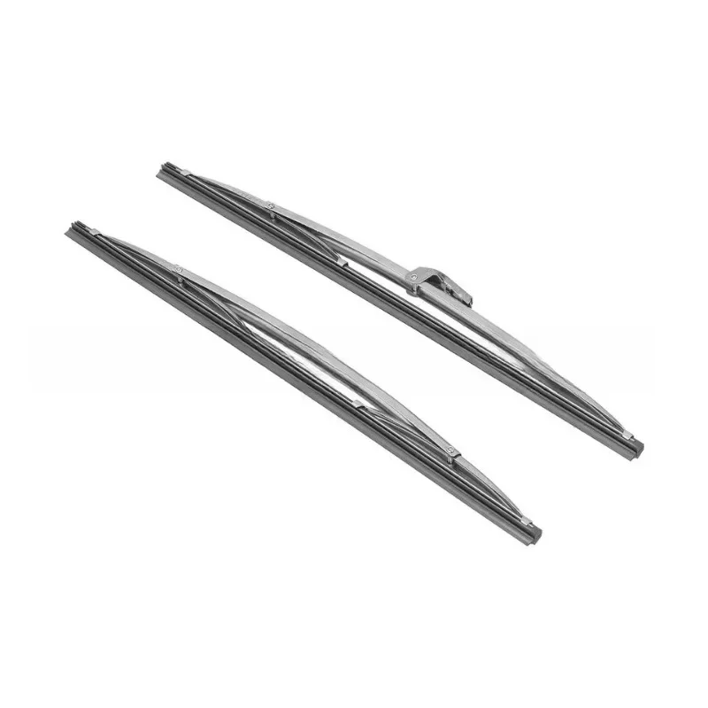 

Zza For 12in/30.48cm Front Windshield Wiper Blades Car Front Wiper Stainless Steel Polished Silver Universal Wiper Blade Set