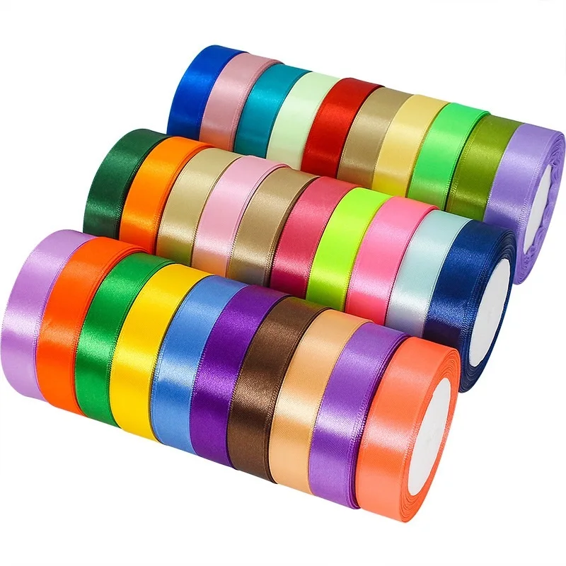 10 Colors Mix 3/10/15mm Satin Ribbon Wedding Party Decoration Invitation Card Gift Wrapping Scrapbooking Supplies Riband 10Yards