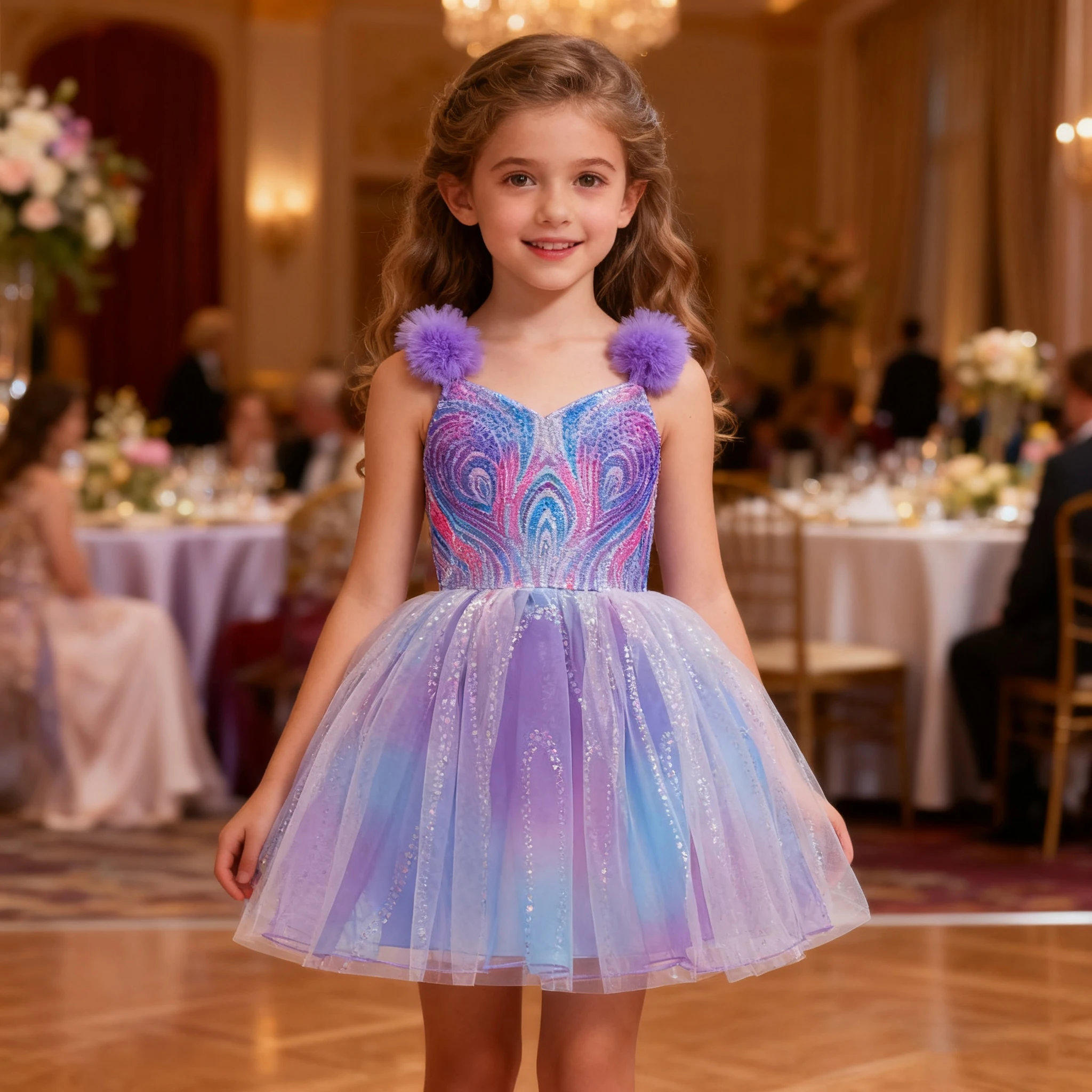 

Girl Princess festival Dress Witch Glinda Performance Costume Carnival Kids DressUp Christmas Birthday Party Halloween Ball Gown