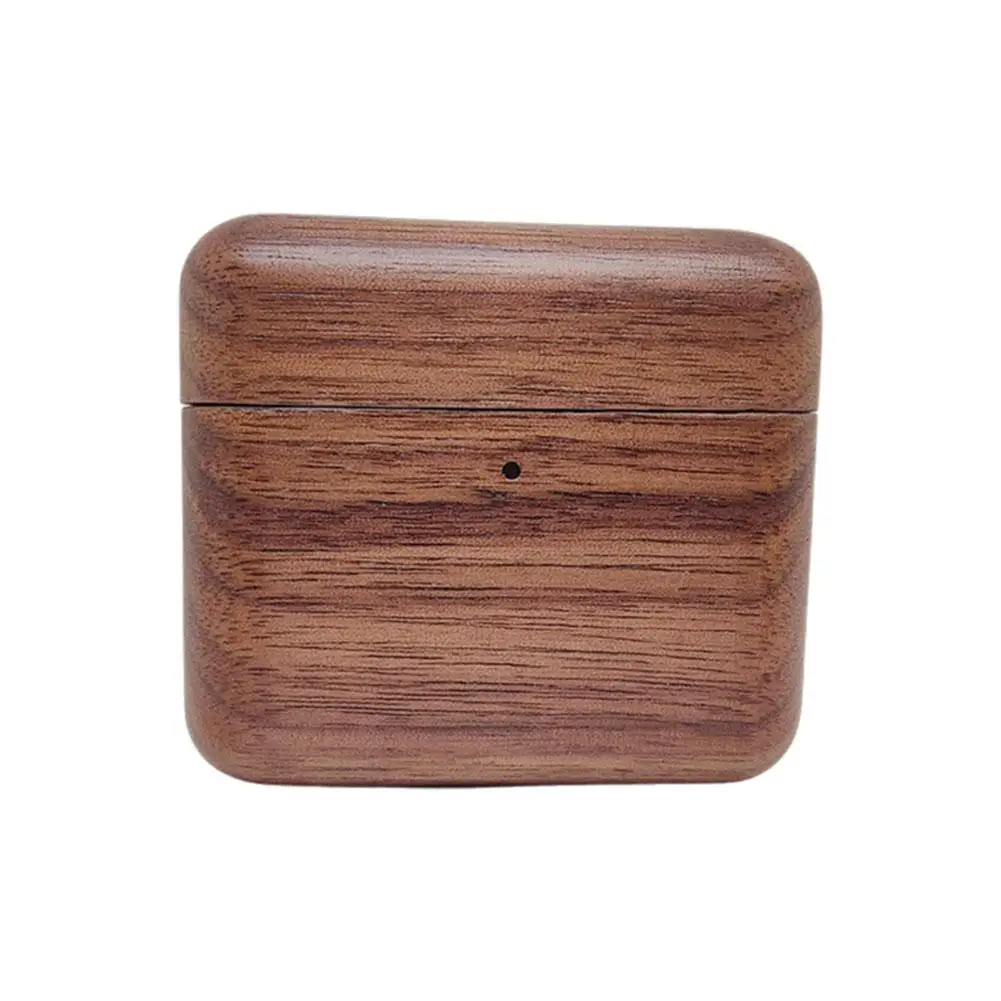 วอลนัทหูฟังสําหรับ AirPods 4 Anti-DROP,Anti-Scratch,ป้องกันฝุ่นและสวมใส่สําหรับ AirPods หูฟังไม้เนื้อแข็ง C O4F7