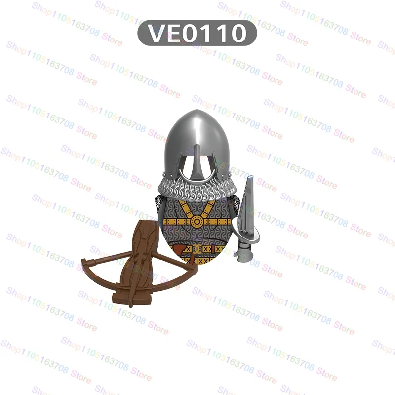 V1002 القرون الوسطى الرماة فرسان القلعة الحرس بالادين فارس النسور السوداء فرسان الثقيلة درع بنة الملحقات اللعب