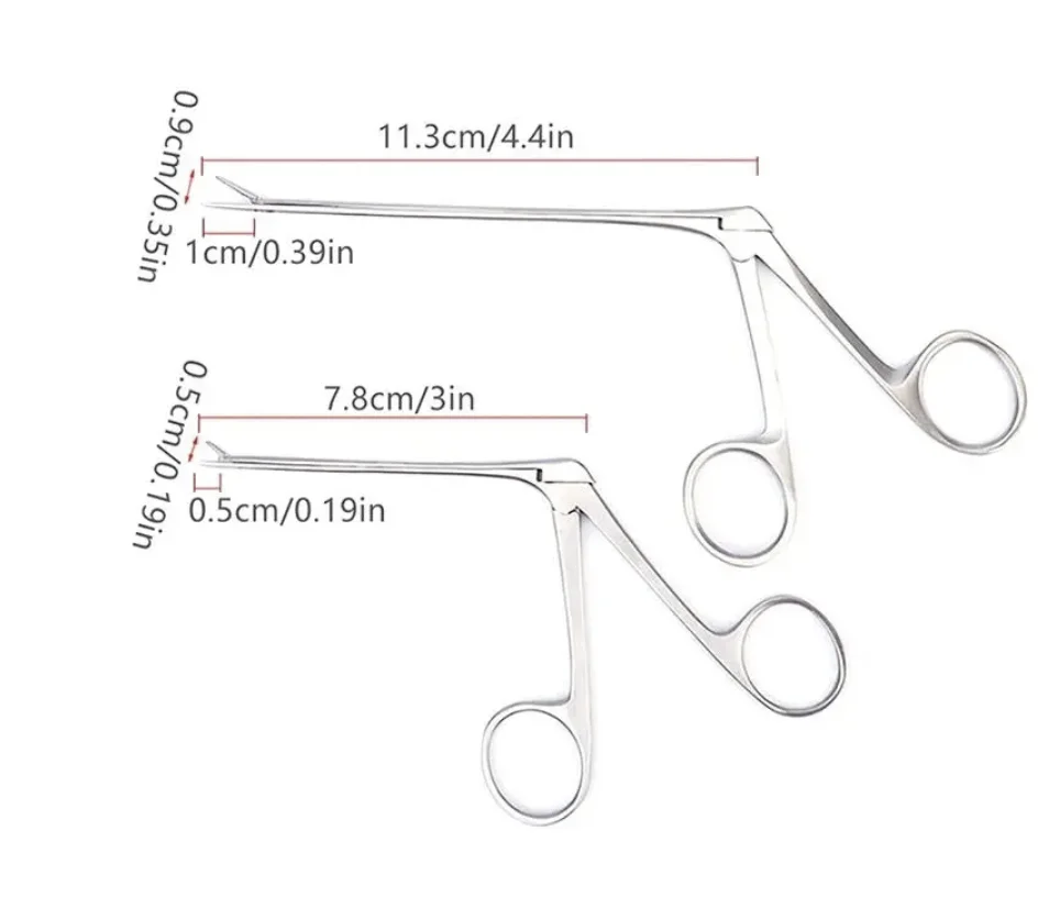 プロのステンレス鋼の耳かき,クリーニングツール,耳処理,内視鏡,耳かき,ピンセットクリップ