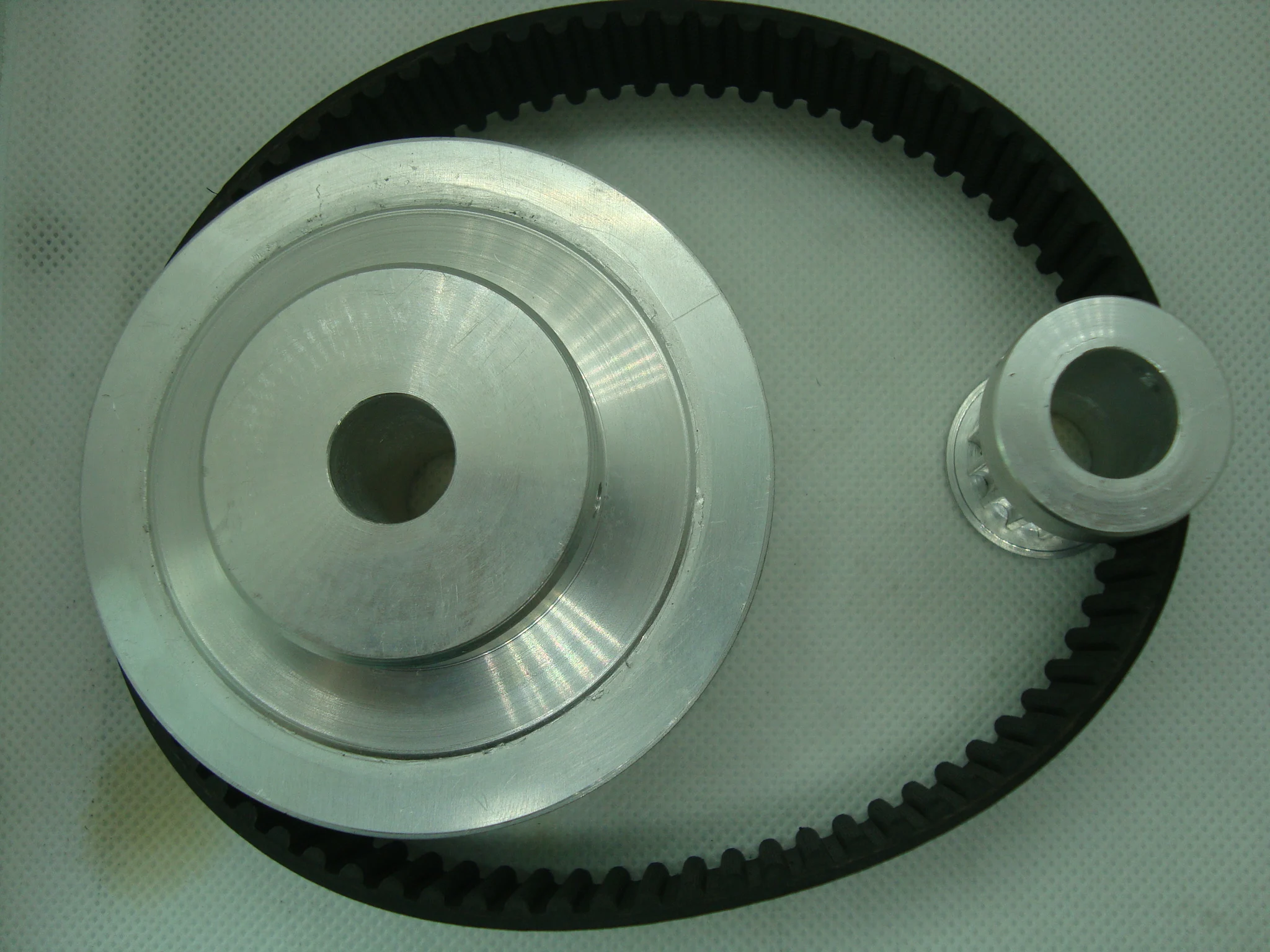 

T5 timing pulley 38 teeth and 10 teeth ,15mm belt width and T5 timing round belt 305mm belt length sell by one pack