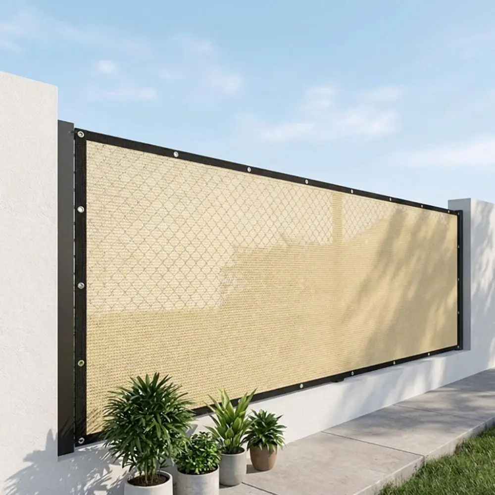 Thickened Balcony Fence Privacy Shade Screen Dust-proof Sun Protection Yard Heat Insulation Privacy Net with Rope Encrypted