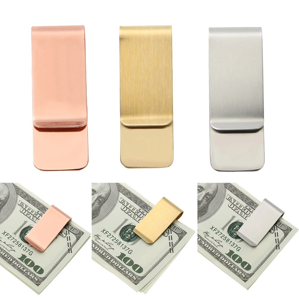 

Stainless Steel Business Banknote Folder Creative Metal Money Clip Portable Minimalist Multifunctional for Pocket Purse