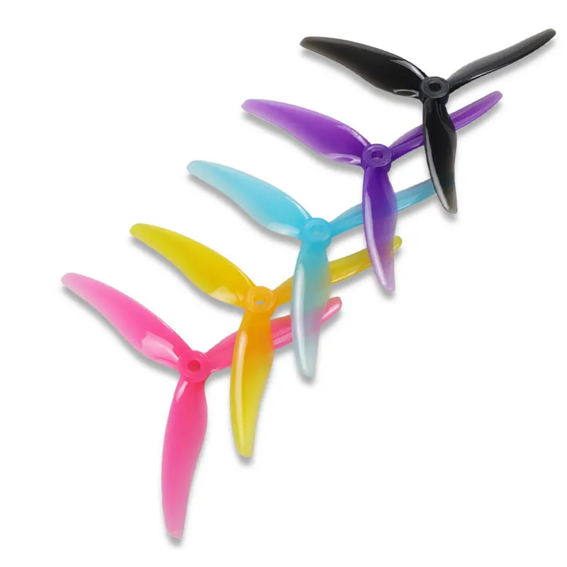 2Pairs Gemfan Hurricane 51477 MAX 5 Inch 3-Blade/Tri-Blade Props PC Propeller for 2207 2100kv FPV Freestyle Long Range Drone DIY