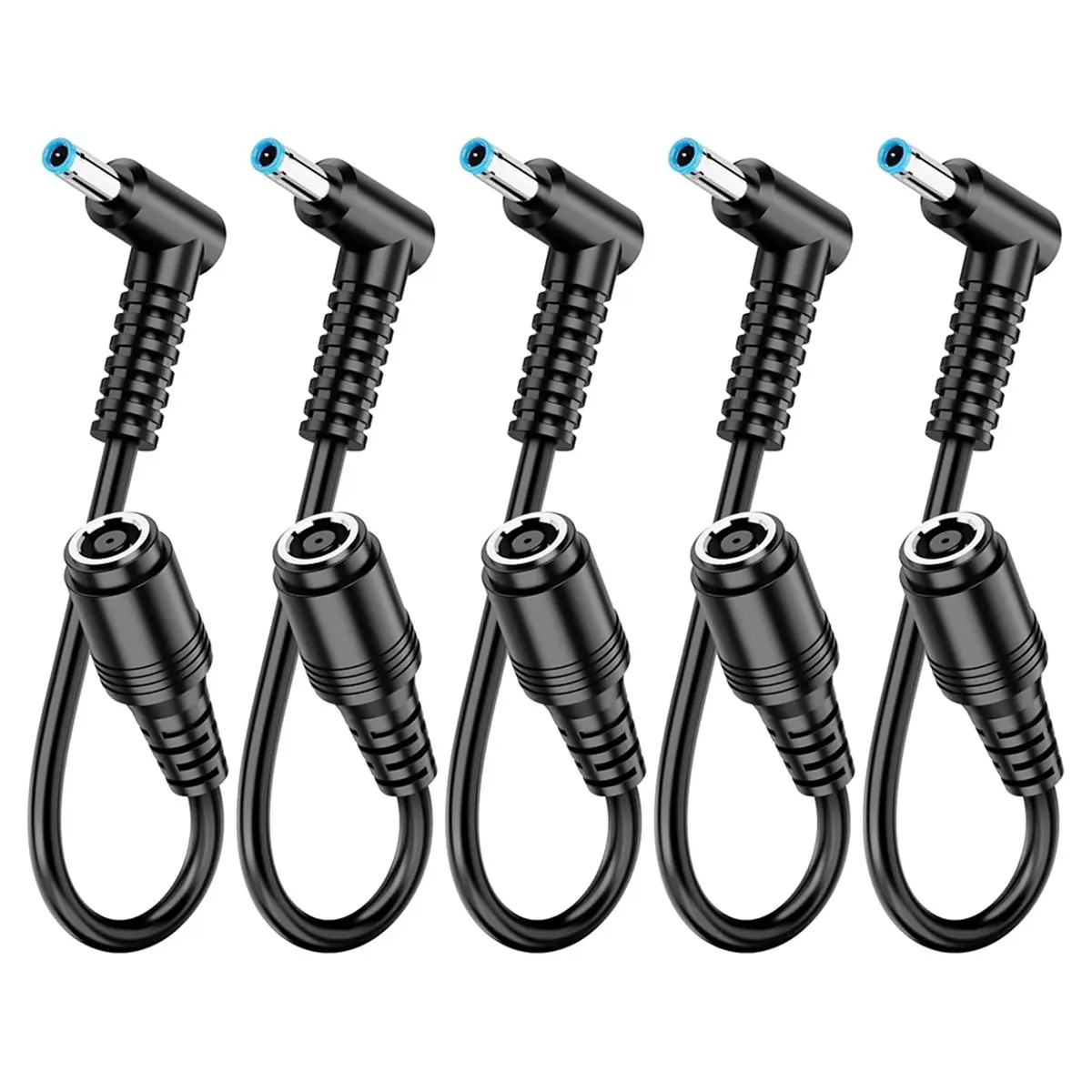 A85P Connector Converter 7.4mm to 4.5mm Adapter Cable for HP Notebook Adapter Replacement Power Cord, 5PCS Smart Blue Tip
