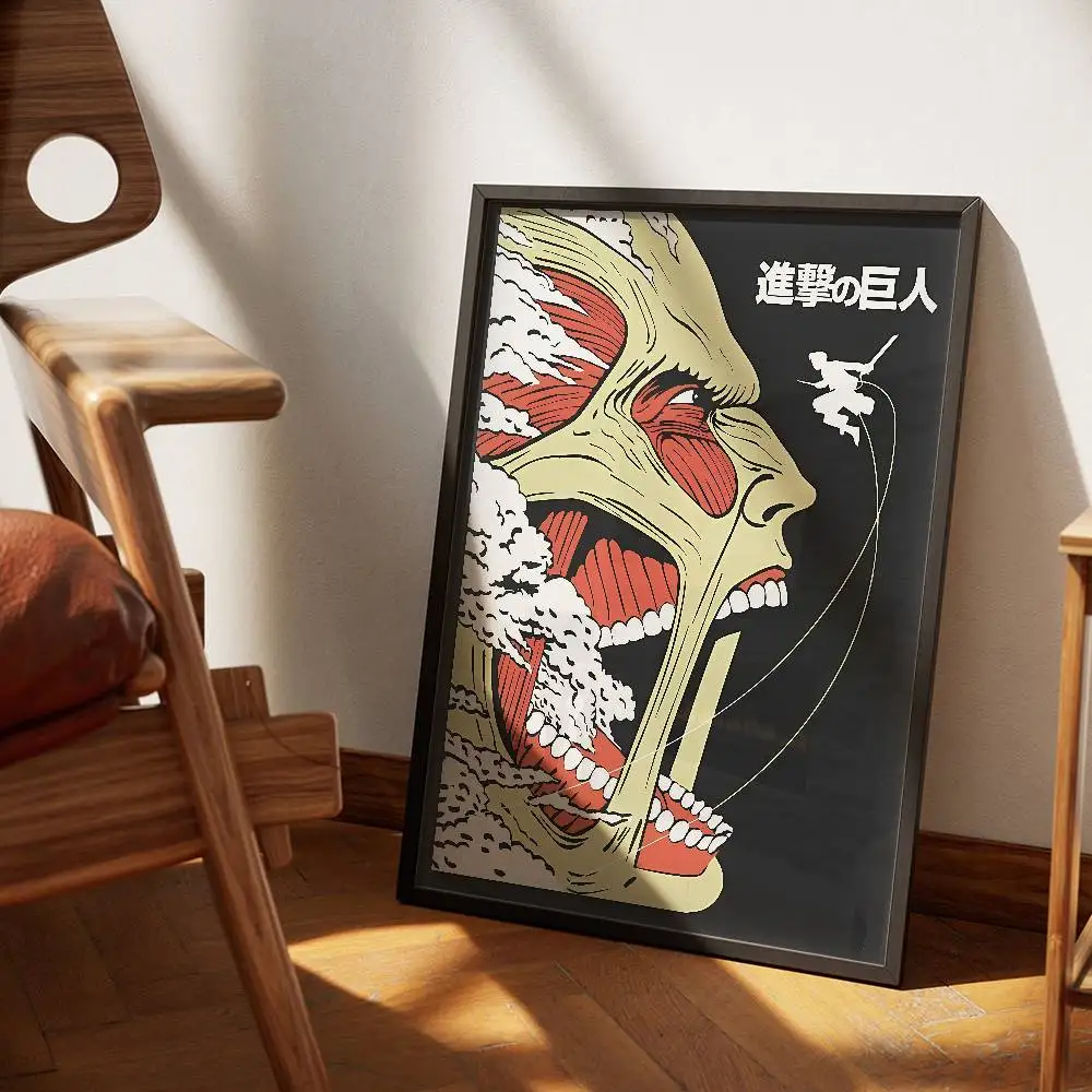 Póster ATTACK-ON-TITAN-ARMORED, arte de pared impreso, Mural decorativo, decoración moderna para el hogar, regalo de cumpleaños, sala de garaje sin marco