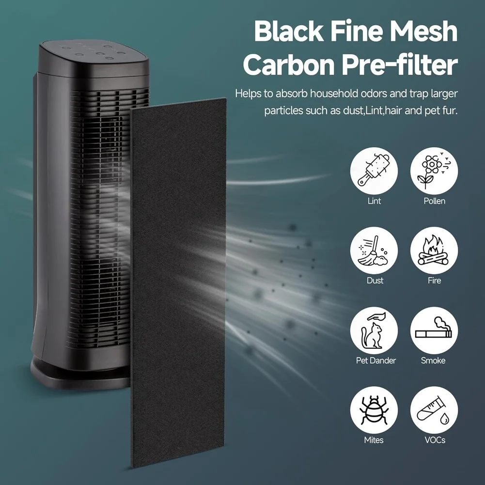 Activated Carbon Air Purifier Replacement Filter For Honeywell HFD070 HFD120 HFD300 HFD320 Series Black HEPA Dust Removal