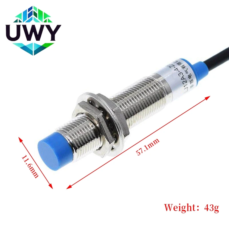 LJ12A3-4-Z/BX/BY Inductive Proximity Switch, 1.2m Cable SN04-N Metal Detector for Position Sensing & PLC
