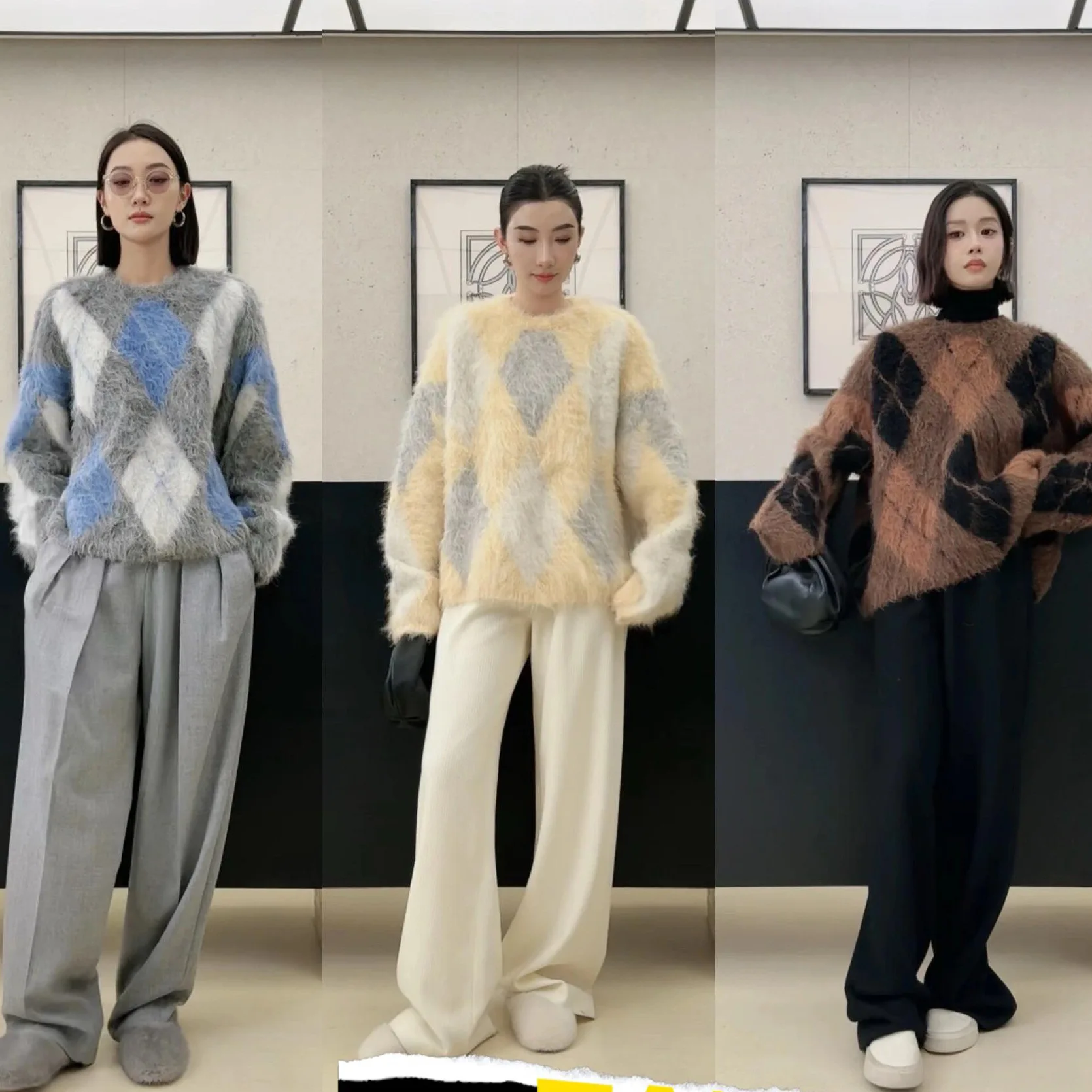 

Осень-зима, новый дизайн, цветная блузка, мягкий свободный модный круглый вязаный свитер, шерстяной женский топ для поездок на работу