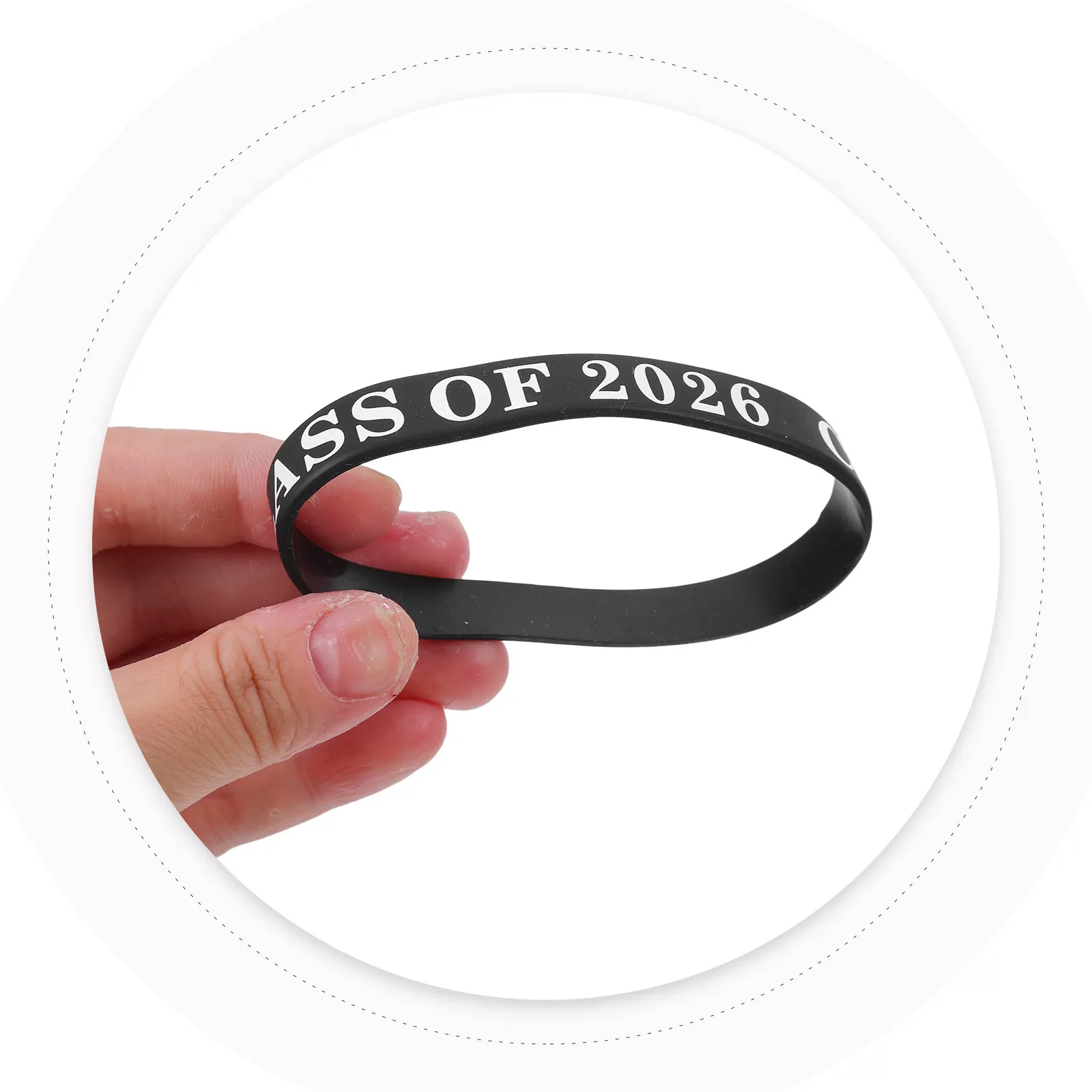 50Pcs Graduation Silicone Wristbands Class of 2026 Party Favors for Students Teachers Graduation Season Celebration Tokens
