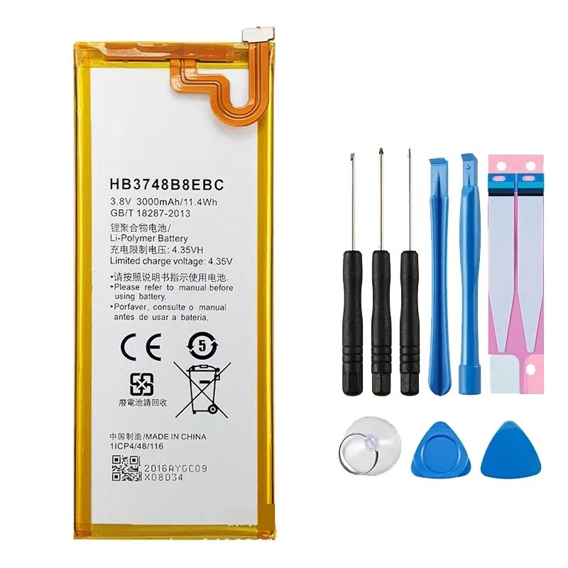 بطارية بديلة جديدة لجهاز Google Huawei Ascend G7 HB3748B8EBC بقدرة 3000 مللي أمبير في الساعة + أدوات #1