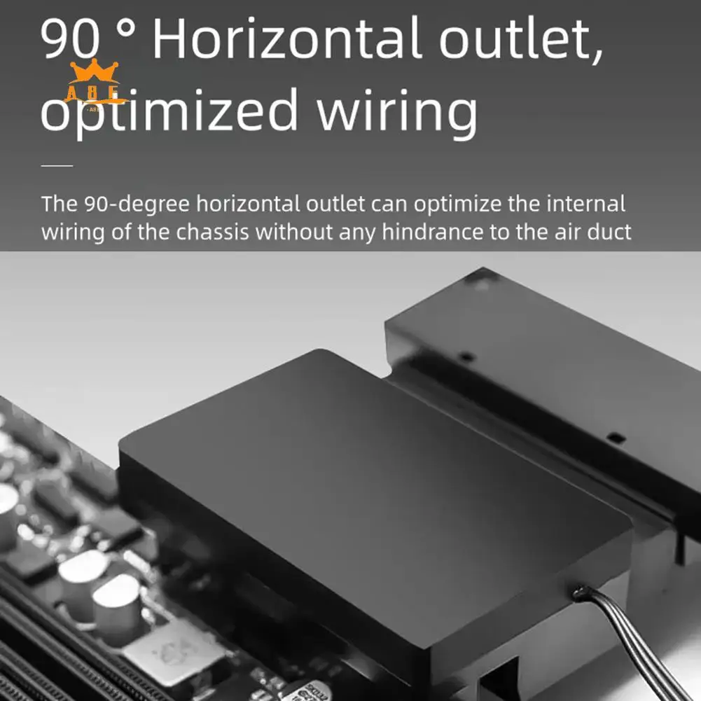 A08E-Computer ATX 24Pin 90 Degree Motherboard Power Supply ARGB Cable Connector Plug Adapter DIY Mounting For Desktops PC
