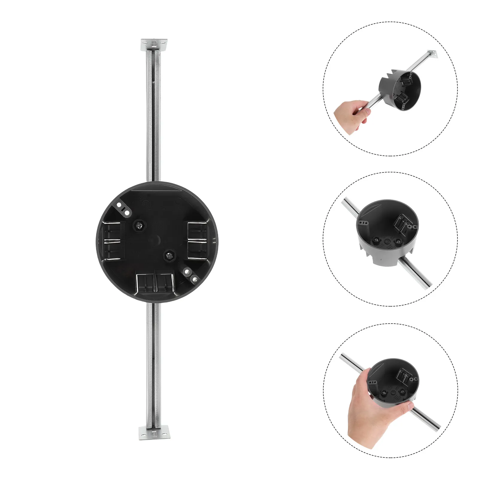 Ceiling Fan Electrical Box Adjustable Hanger Bar 14 to 24 4 Round Ceiling Electrical Box 20Cu in Light Fixtures Fans Heavy Load