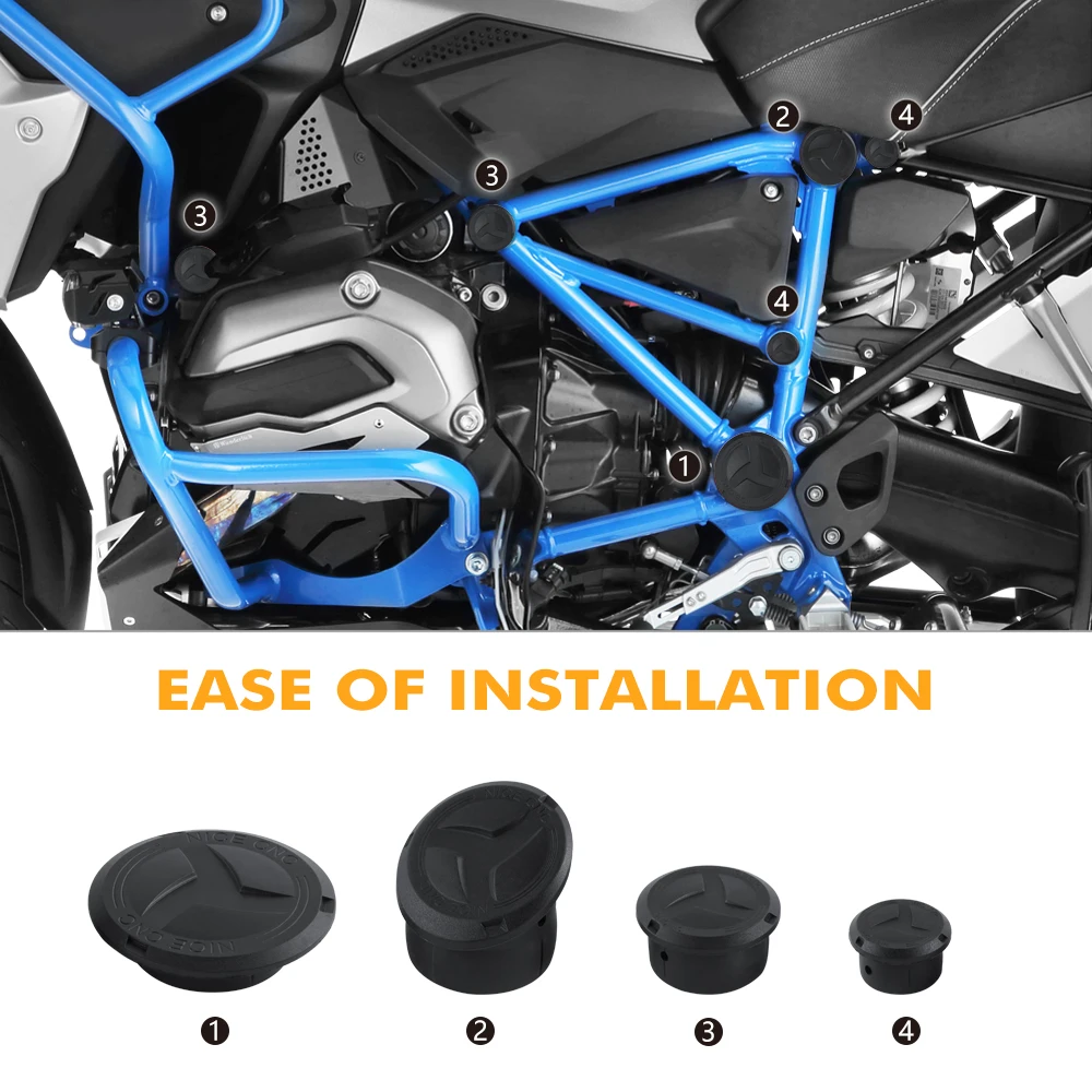 11PCS For BMW R1250GS Adventure 2018-2024 R1200GS R 1200 GS Adventure 2014-2018 R 1250 GS Motorcycle Frame Hole Cover Caps Plug