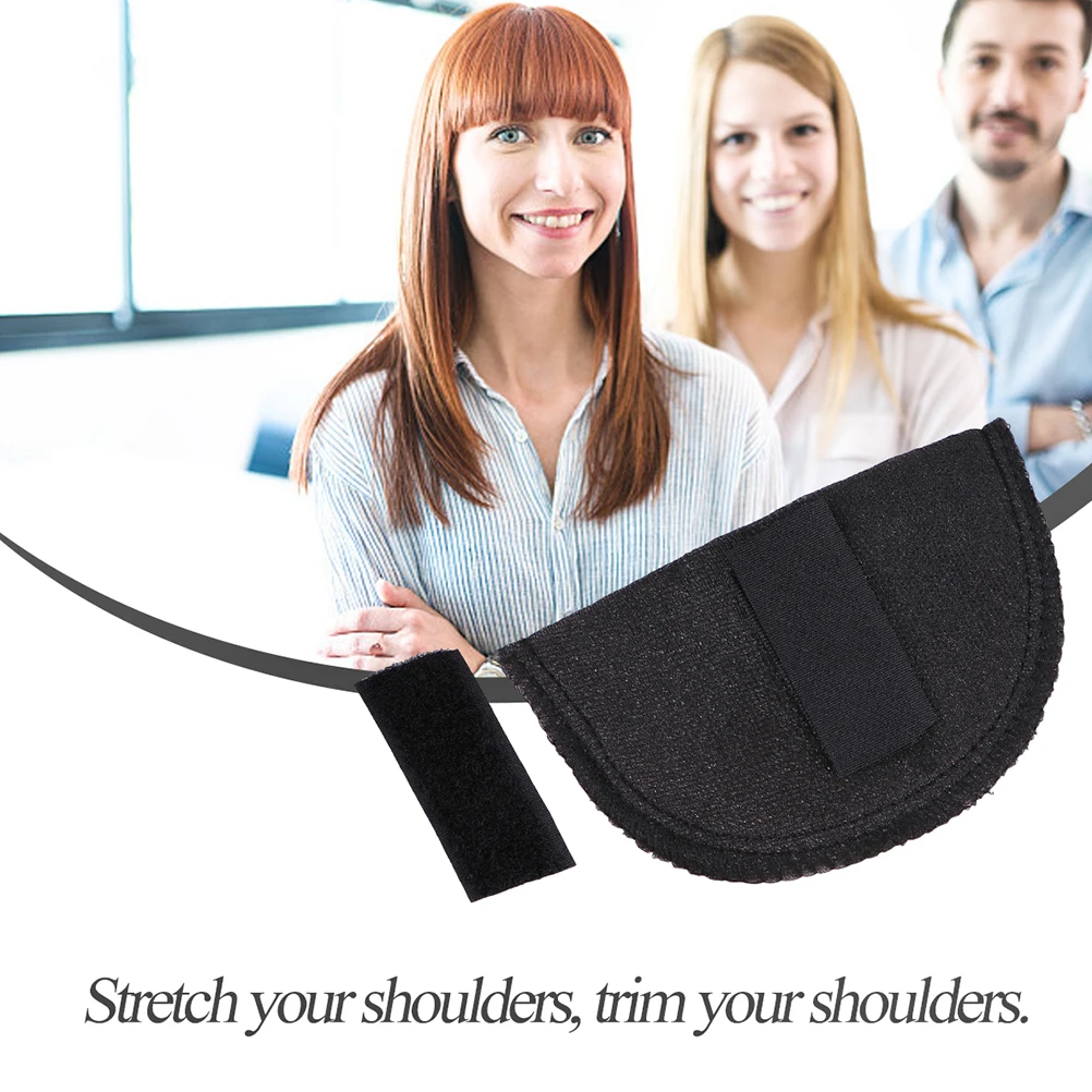 

2 Pairs 1cm Black White Thin Shoulder Pads for Women Broaden Shape Reusable Washable Travel Fashion Sewing Supplies